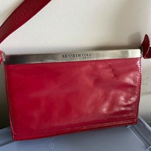 Kenneth kohl New York small Red leather hand bag